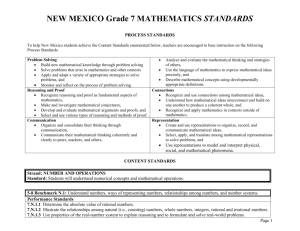 Strand: Mathematical Content Goals