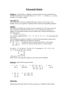 Polynomial Models