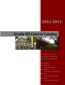 Grady HS Course Catalog - Atlanta Public Schools
