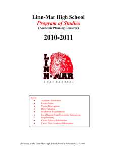 2010-2011 Linn-Mar High School Program of Studies