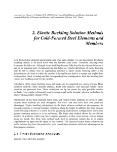 2. Elastic Buckling Solution Methods for Cold