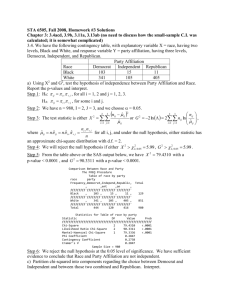 STA 6505, Fall 2008, Homework #1 Solutions