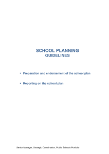 school planning - NSW Department of Education and Communities