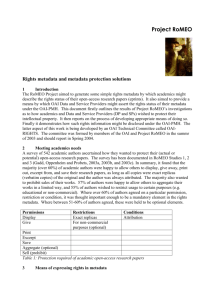 Rights solution document