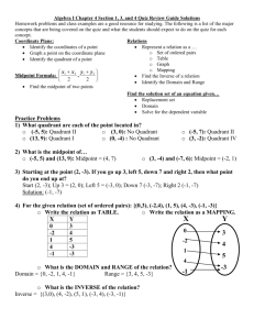 Algebra I Chapter 4 Section 1, 3, and 4 Quiz Review Guide