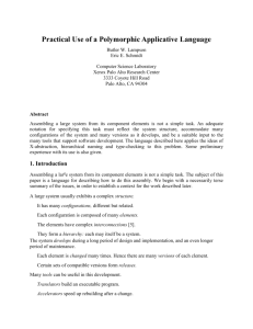 Practical Use of a Polymorphic Applicative Language