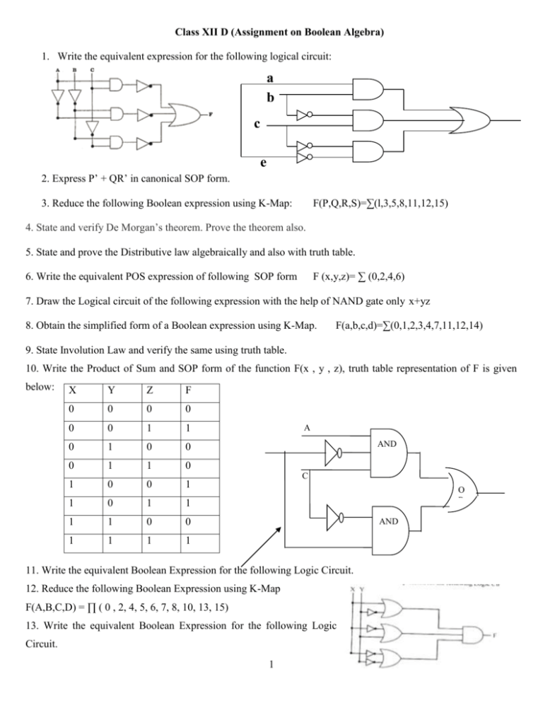 Boolean Assignment