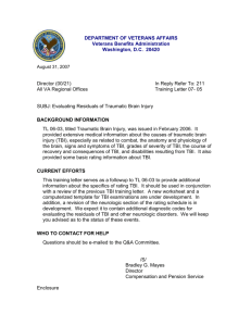 TL 07 05 TBI rating - VFW Department of Illinois Service Office
