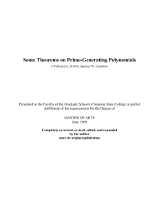 Some Theorems on Prime-Generating Polynomials