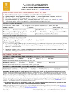 Placement/Stage Request Form