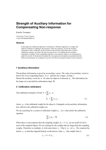 Strength of Auxiliary Information for Compensating Nonresponse