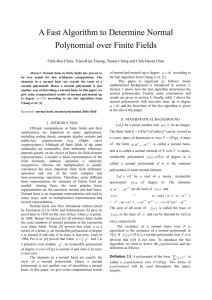 A Fast Algorithm to Determine Normal Polynomial over Finite Field