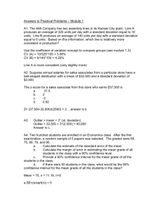 Answers to Practical Problems – Module 1 A1. The AMI Company