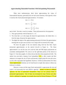 Approximating Sinusoidal Functions with Polynomials