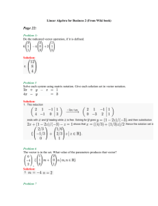 Linear Algebra for Business 1 (From Wiki book)