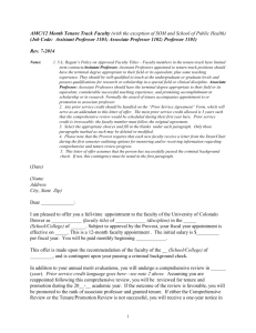Letter of Offer Template: Professional Research Assistant/Associate