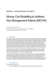 Murray Cod Modelling to Address Key Management Actions (MD745)
