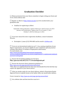 Graduation Checklist