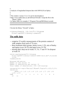 Analysis of longitudinal dropout data with OSWALD (in Splus