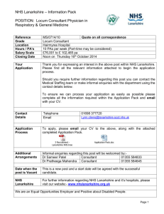 NHS Lanarkshire - Vacancy - NHS Scotland Recruitment