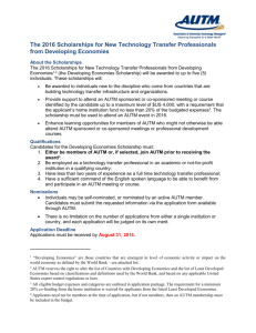 DE Scholarship Application - Association of University Technology