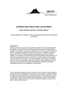 HOUSING & STRUCTURAL ADJUSTMENT