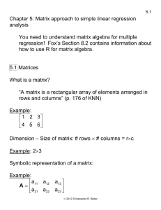 Chapter 5: Matrix approach to simple linear