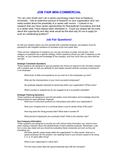 Job Fair Questions - Salisbury University