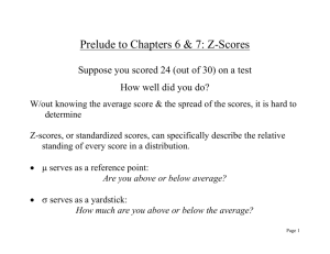 Prelude to Chapters 6 and 7 -- Z