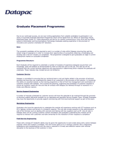 Graduate Placement Programme: