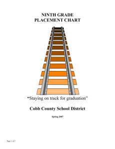 NINTH GRADE PLACEMENT CHART - Cobb County School District