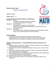 Whatcom Math Project - Bellingham Public Schools