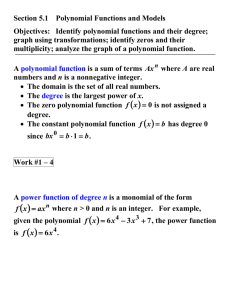 Math 161 Notes 5.1