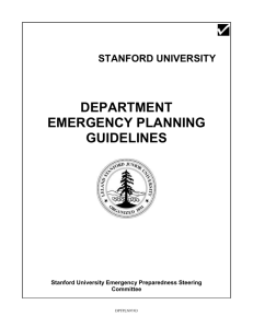 Department Emergency Planning Guidelines