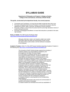 Department of Philosophy Syllabus Guide