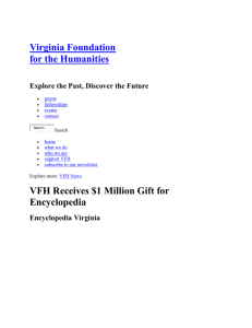 VFH Receives $1 Million Gift for Encyclopedia