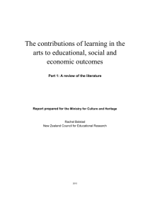 The contributions of learning in the arts to educational, social, and