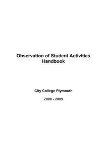 graded observations - City College Plymouth