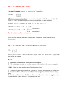 SOLVE SYSTEMS OF EQUATIONS