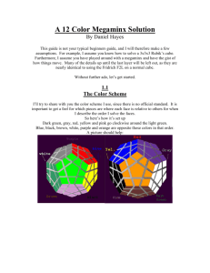 An Advanced 12 Color Megaminx Solution