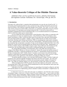 A value-theoretic critique of the Okishio theorem