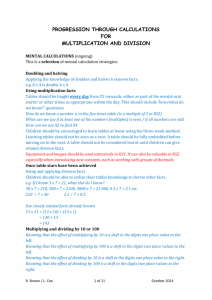 Calculations (Multiplication & Division)