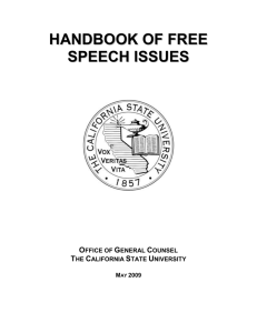 FIRST AMENDMENT HANDBOOK - The California State University