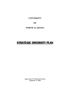 UNA Strategic Diversity Plan - University of North Alabama
