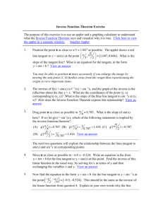 Inverse Function Theorem Exercise