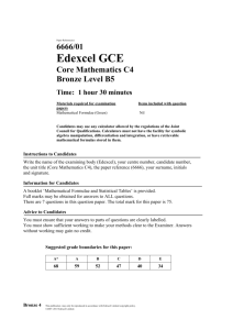 C4 Bronze 5 - Maths Tallis