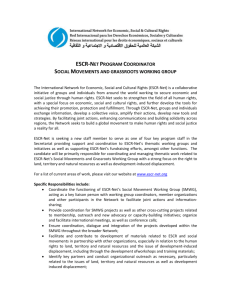 Program Associate Job Announcement - ESCR-Net