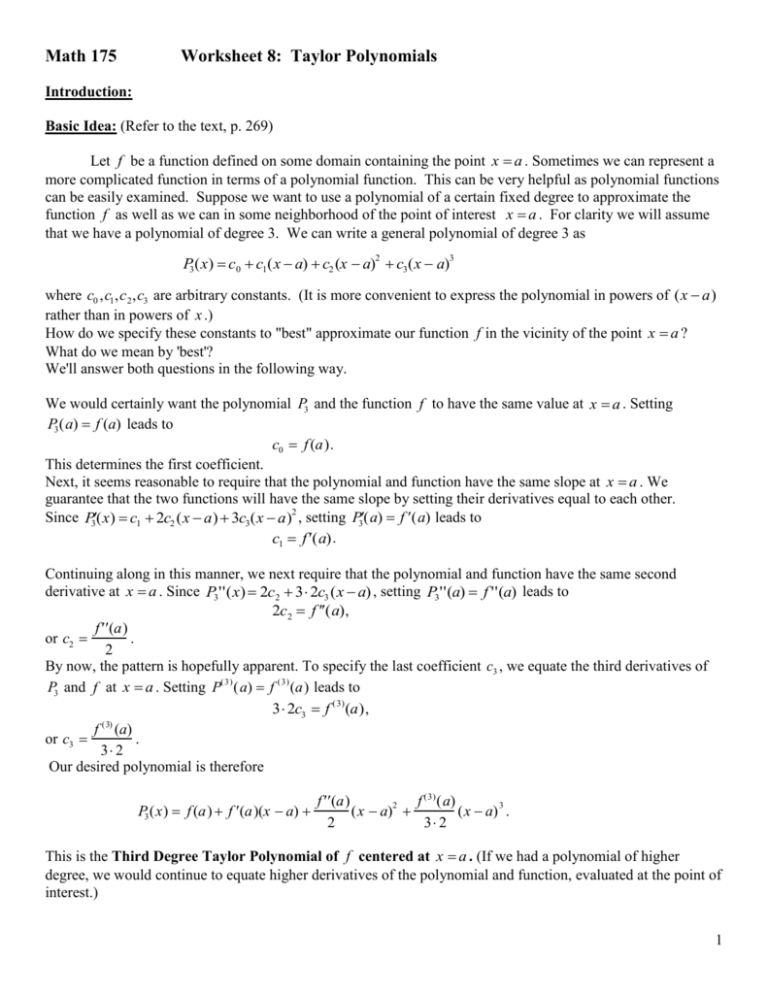 Taylor Polynomials