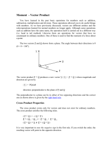 Moment - Vector Product
