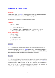 5.2 Definition of vector space